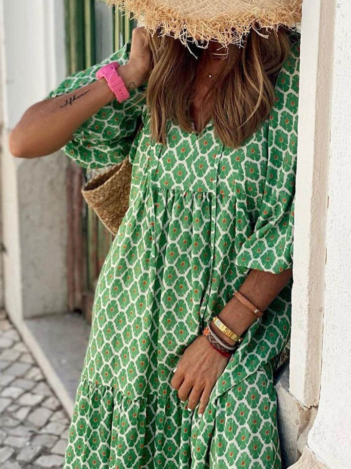 Paisley | Boho Breeze V-Neck Maxi Dress