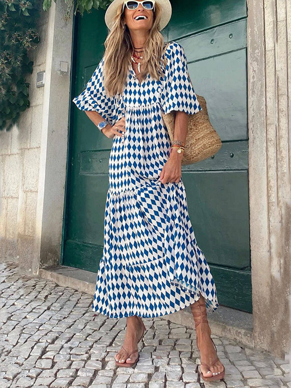 Paisley | Boho Breeze V-Neck Maxi Dress