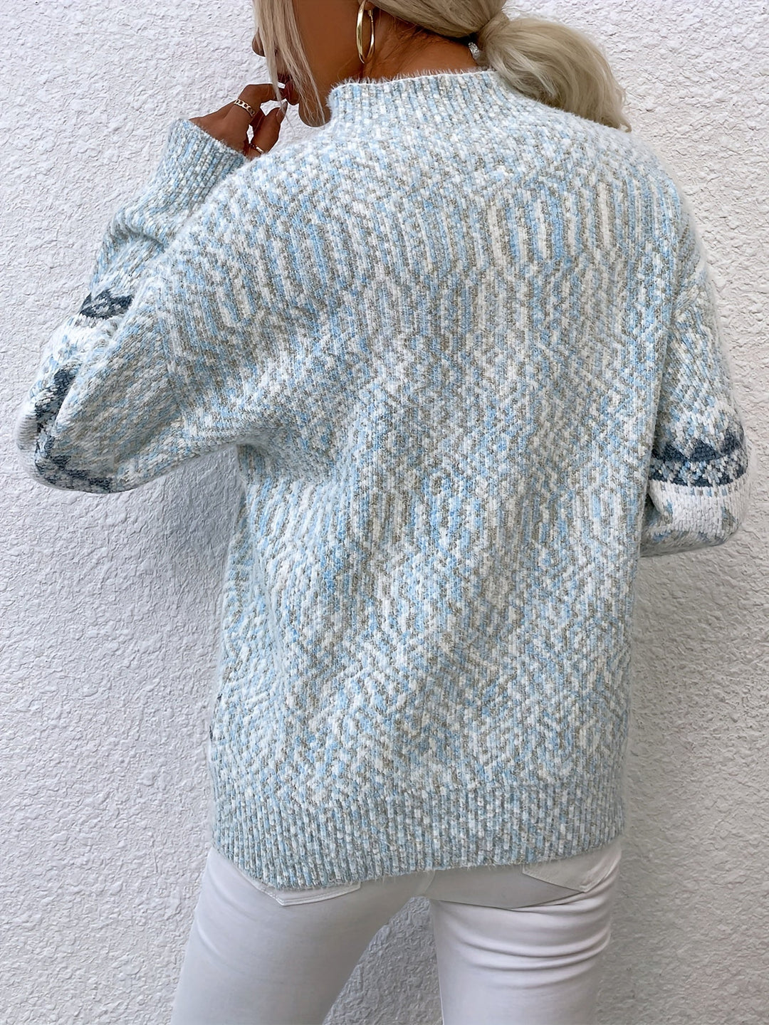 Sabine | Women's Fair Isle Mock Neck Sweater