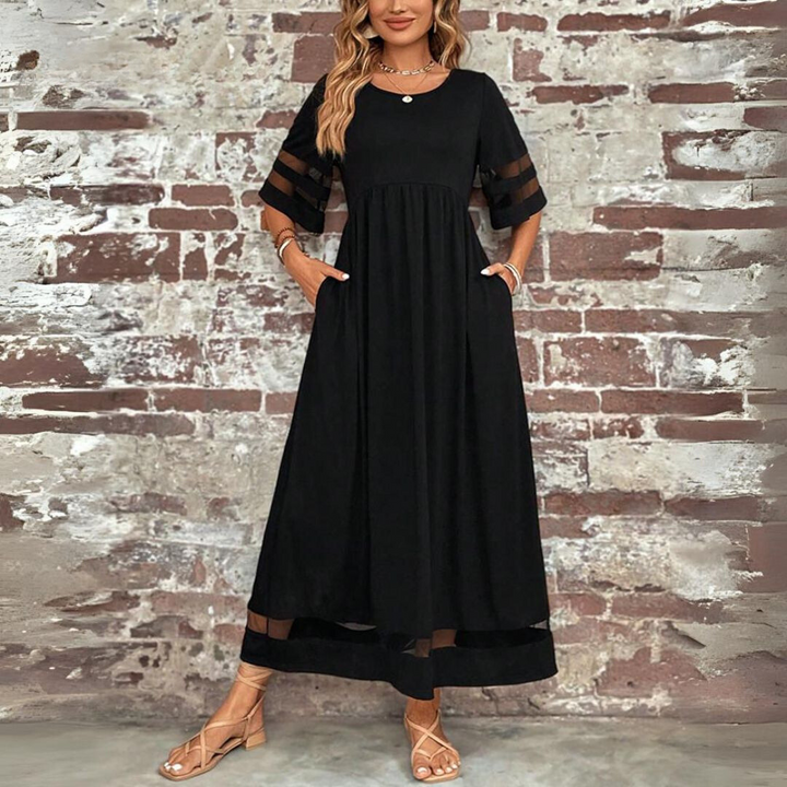 Adeline | Flattering Dress with Sheer Accents