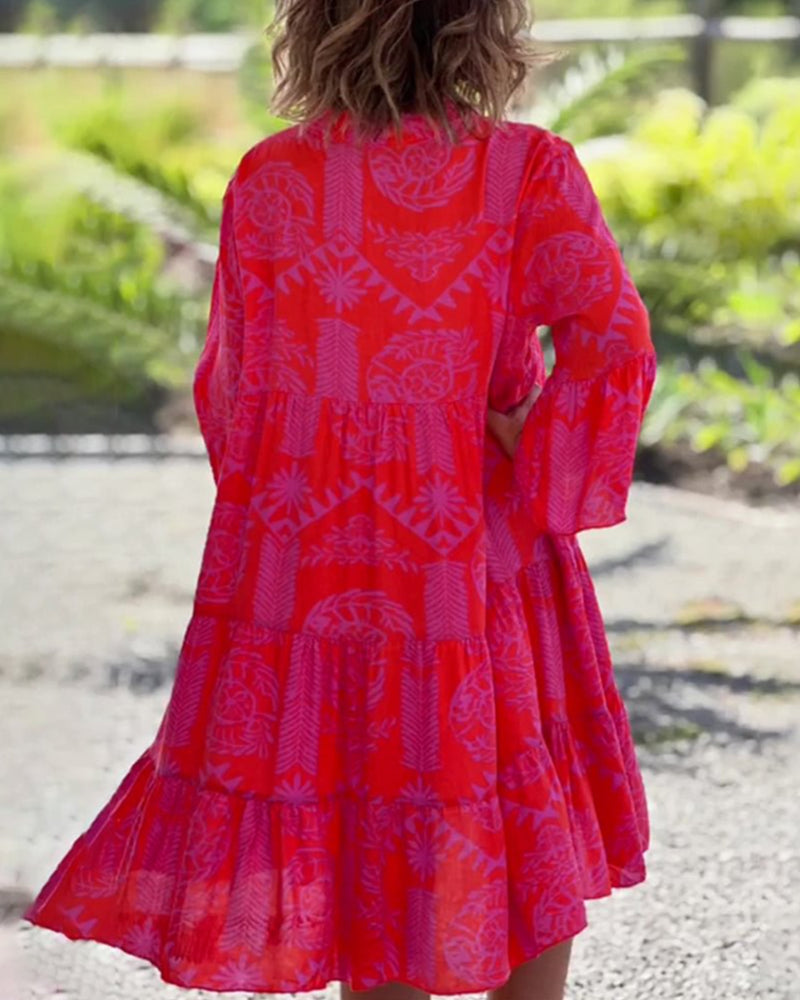 Sara - Boho Women's Summer Midi Dress