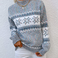 Sabine | Women's Fair Isle Mock Neck Sweater