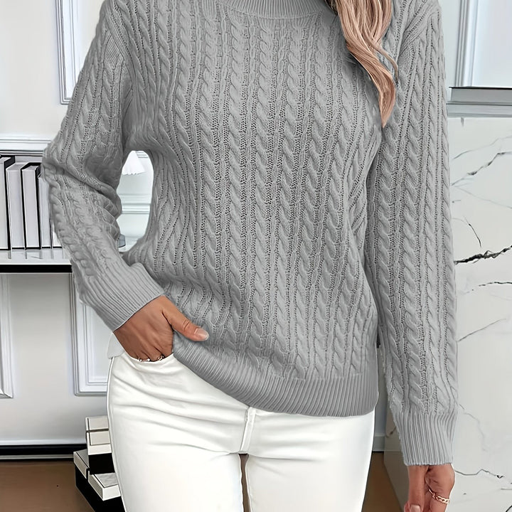 Fenwick | Women's Cable-Knit Round Neck Sweater