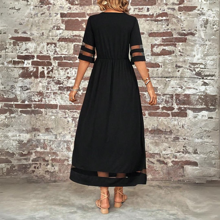 Adeline | Flattering Dress with Sheer Accents