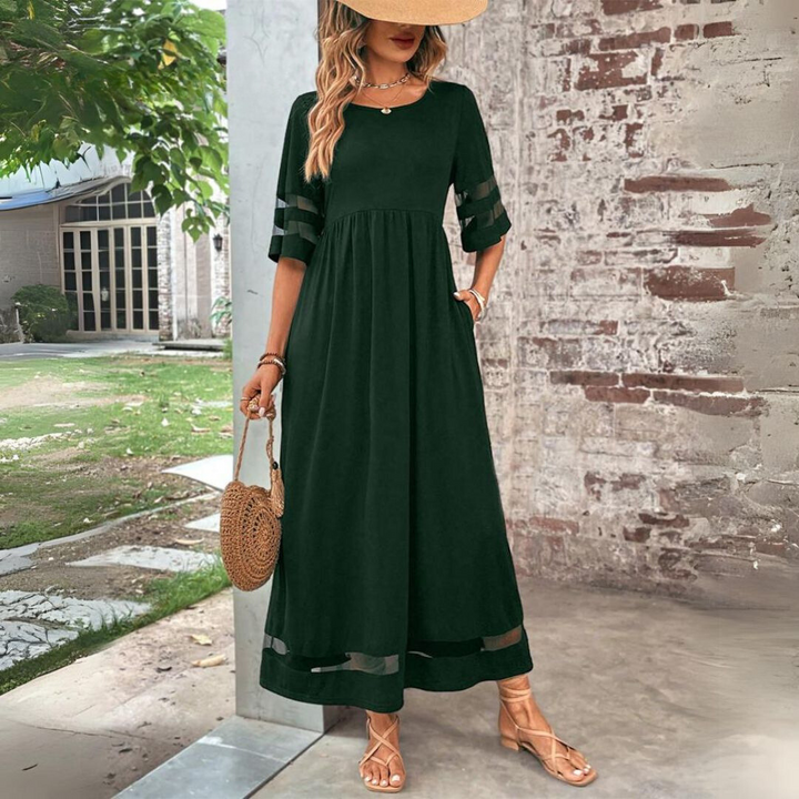 Adeline | Flattering Dress with Sheer Accents