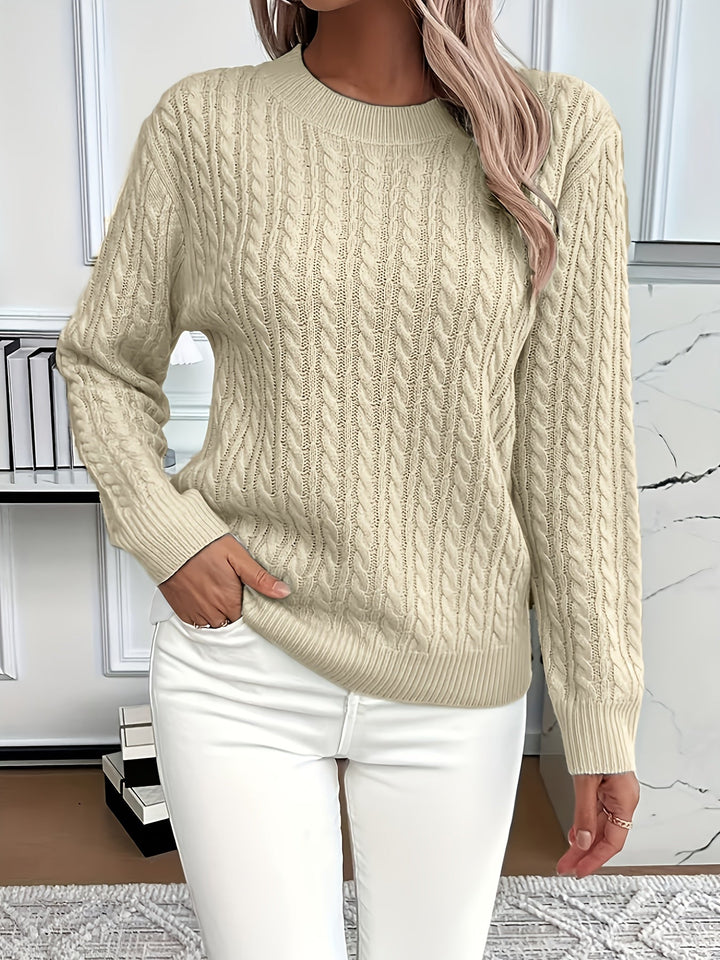Fenwick | Women's Cable-Knit Round Neck Sweater