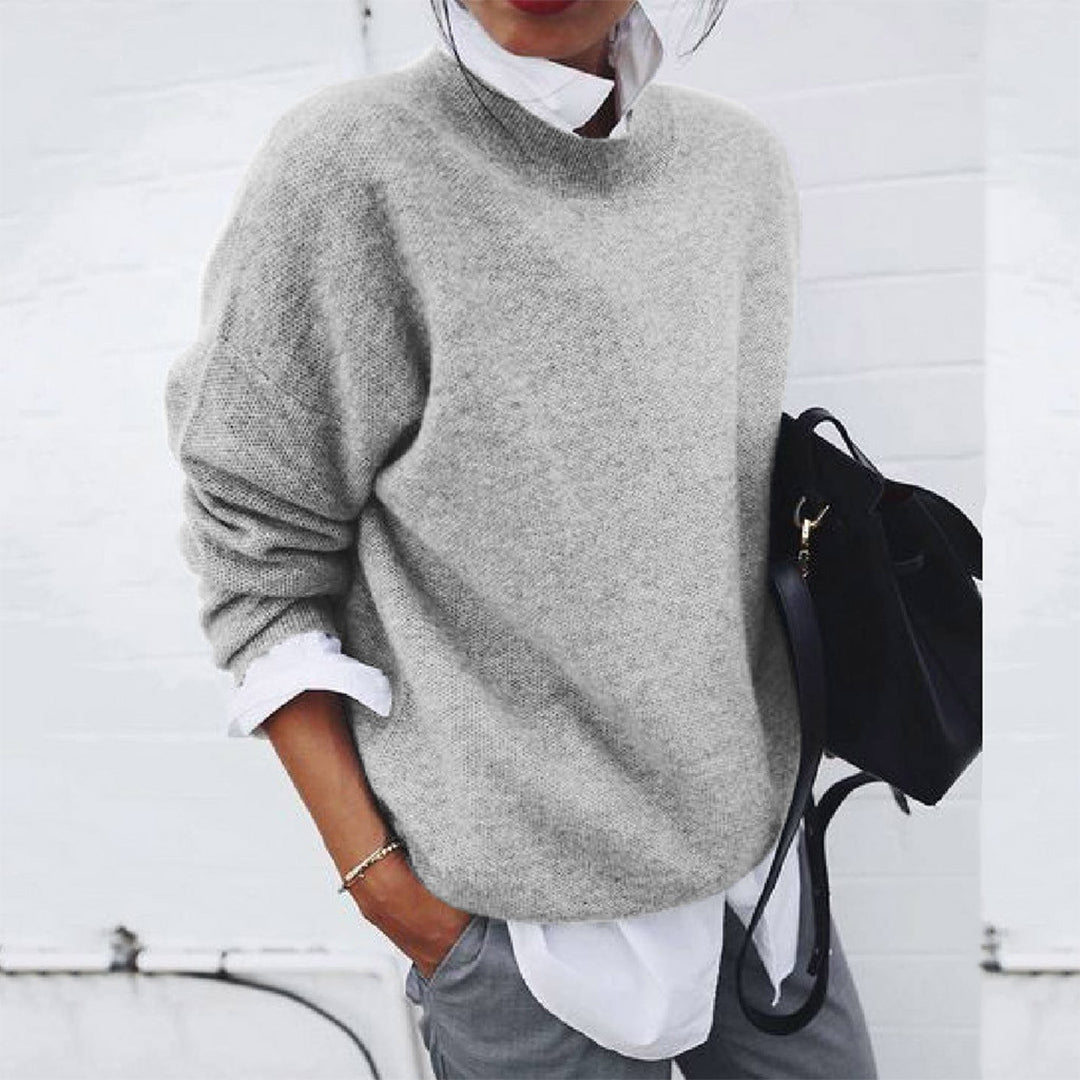 Avery | Women's Crew-Neck Oversized Knit Sweater