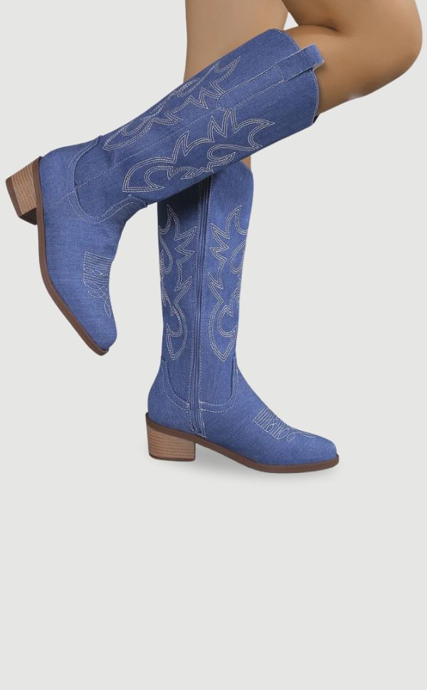 Billie | Women's Western Embroidered Pointed-Toe Block-Heel Cowboy Boots