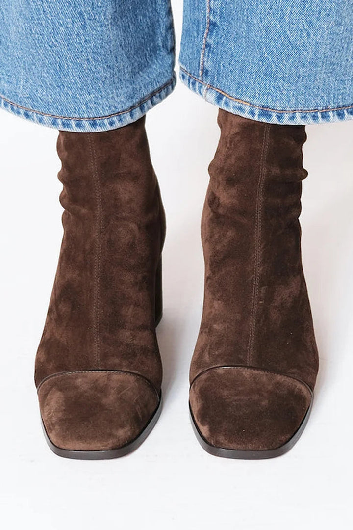 Cora | Women's Elegant Square-Toe Block Heel Ankle Boots