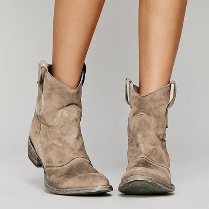 Delilah | Women's Western Low-Heel Pull-On Cowboy Ankle Boots