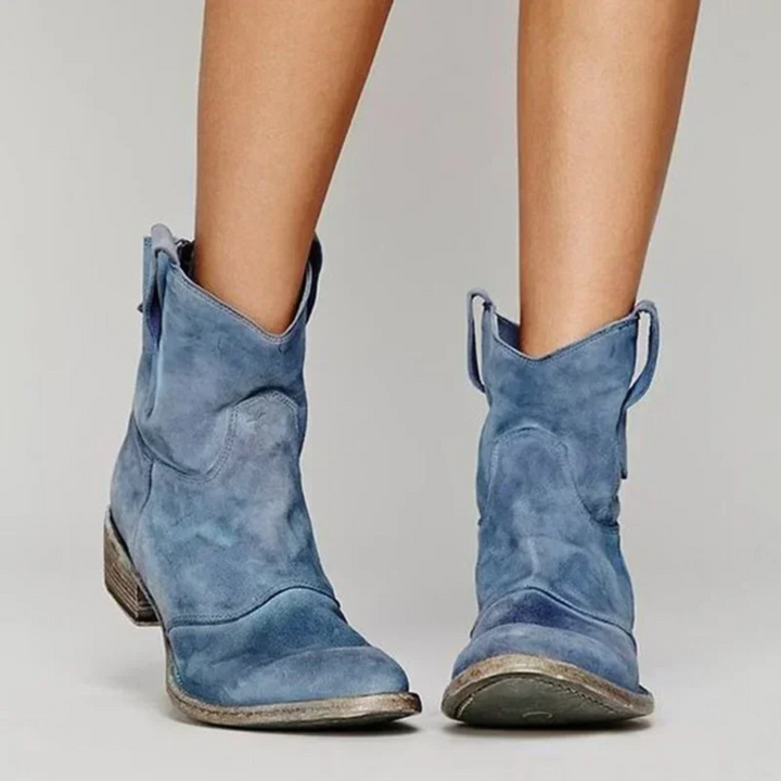Delilah | Women's Western Low-Heel Pull-On Cowboy Ankle Boots