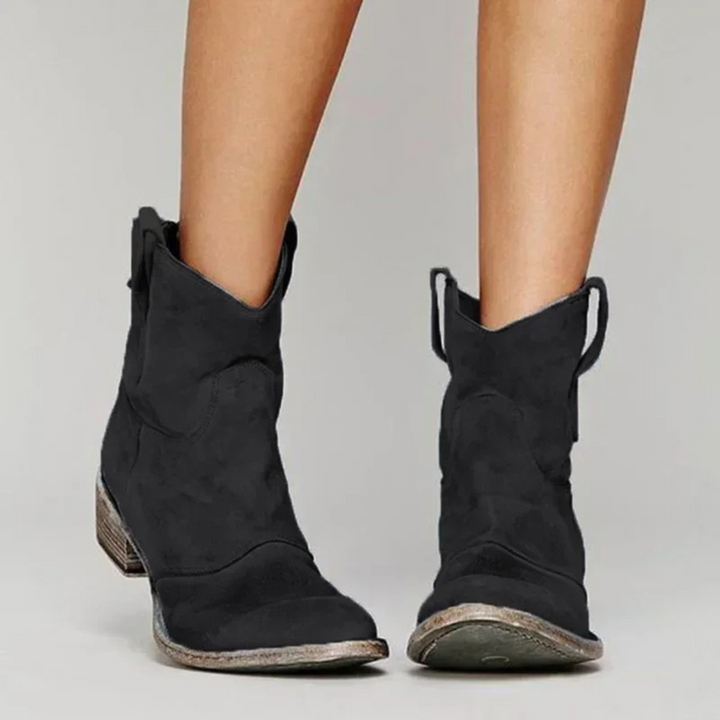 Delilah | Women's Western Low-Heel Pull-On Cowboy Ankle Boots