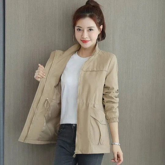 Everly | Women's Casual Stand-Collar Lightweight Trenchcoat