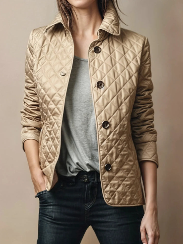 Hazel | Women's Stand Collar Button-Front Jacket