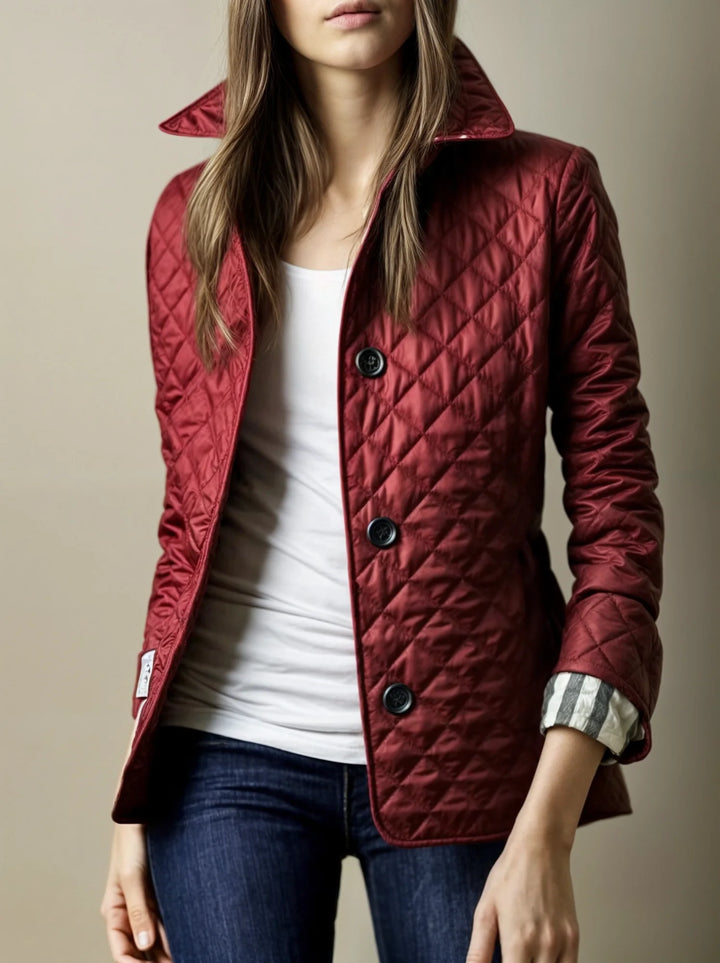 Hazel | Women's Stand Collar Button-Front Jacket