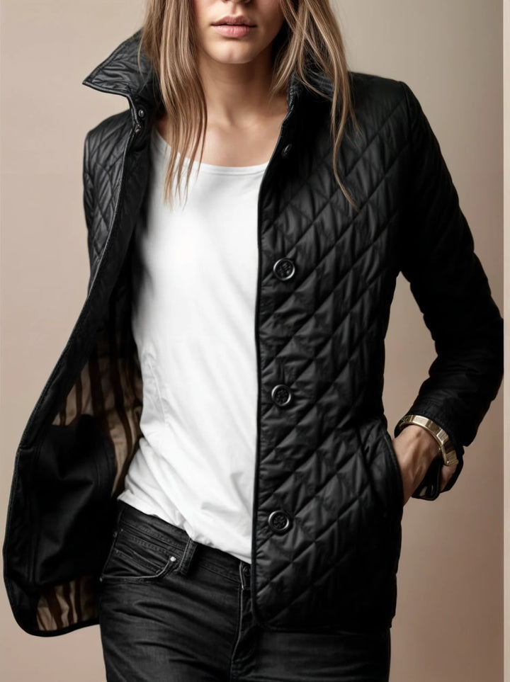 Hazel | Women's Stand Collar Button-Front Jacket