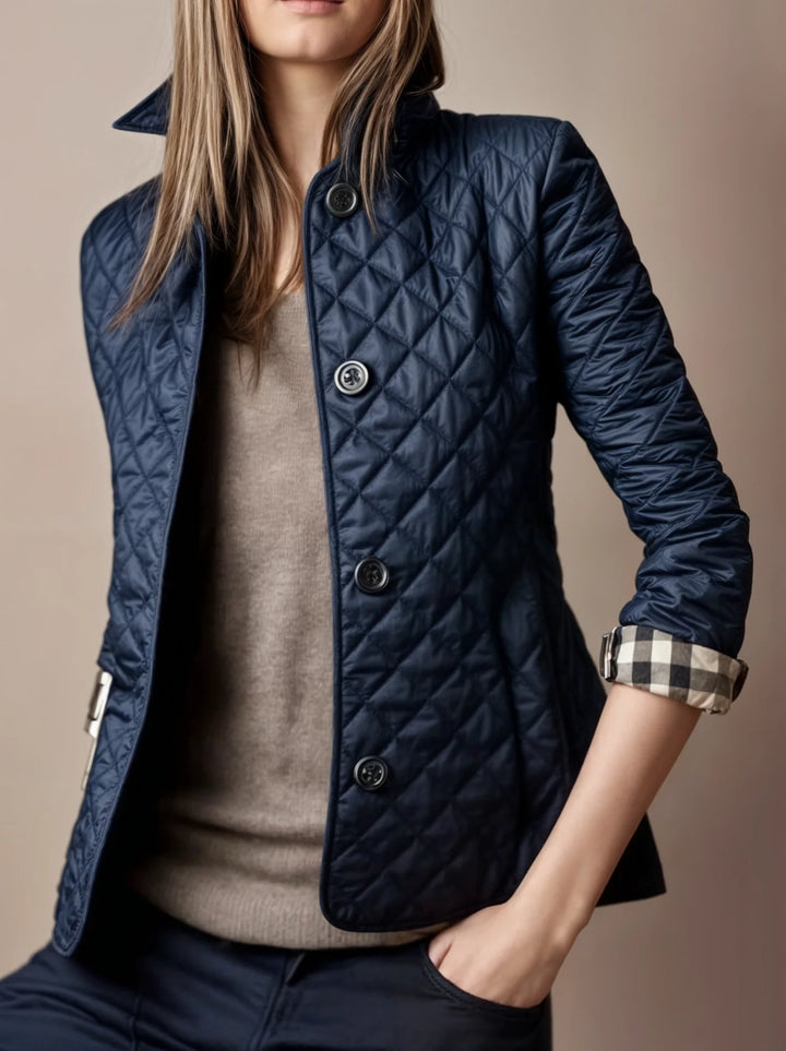 Hazel | Women's Stand Collar Button-Front Jacket