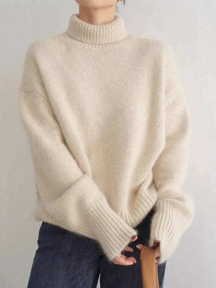 Ines | Women's Turtleneck Long Sleeve Oversized Sweater