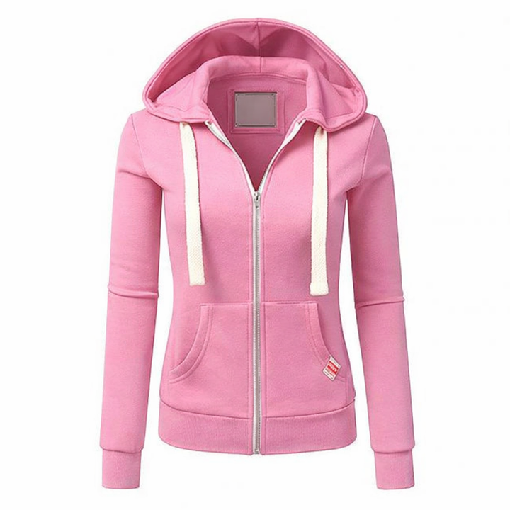 Lena | Women's Slim-Fit Long Sleeve Zip Hoodie