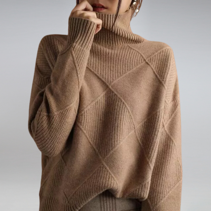 Maren | Women's Cozy Turtleneck Long Sleeve Oversized Sweater