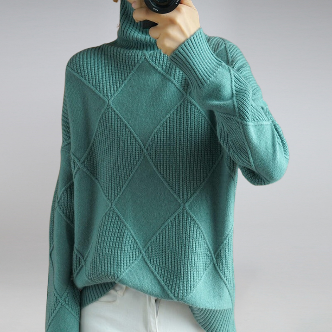 Maren | Women's Cozy Turtleneck Long Sleeve Oversized Sweater