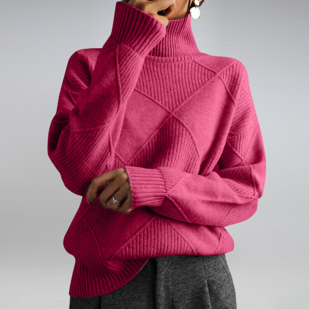 Maren | Women's Cozy Turtleneck Long Sleeve Oversized Sweater