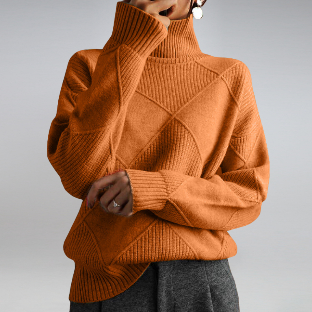 Maren | Women's Cozy Turtleneck Long Sleeve Oversized Sweater