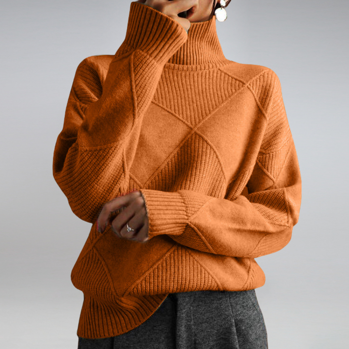 Maren | Women's Cozy Turtleneck Long Sleeve Oversized Sweater