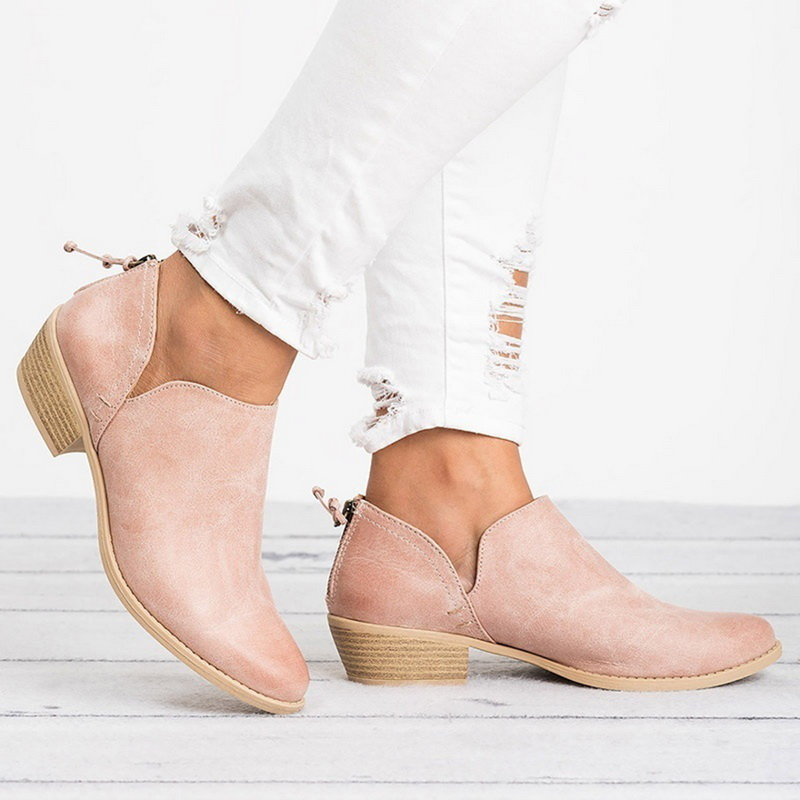 Marlowe | Women's Pointed-Toe Slip-On Block Heel Ankle Boots