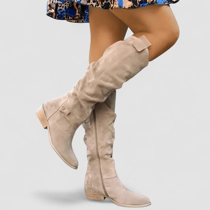 Nadia | Women's Slouchy Flat Knee-High Boots