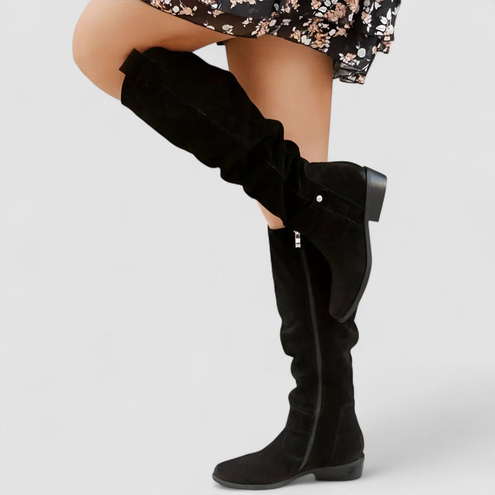 Nadia | Women's Slouchy Flat Knee-High Boots