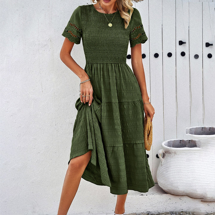 Leah | Smocked Flattering Midi Dress