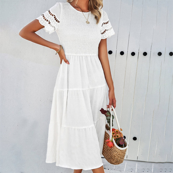 Leah | Smocked Flattering Midi Dress