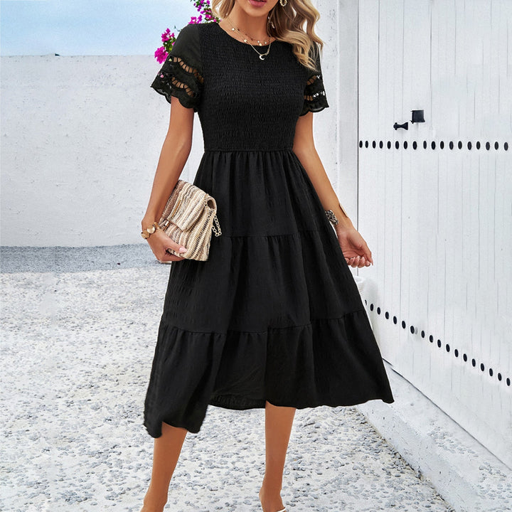 Leah | Smocked Flattering Midi Dress
