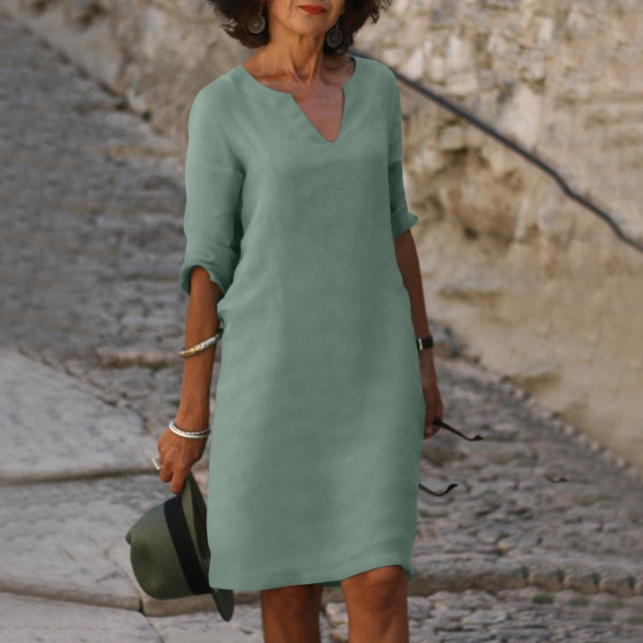 Noelle | Timeless Women's Midi V-Neck Dress