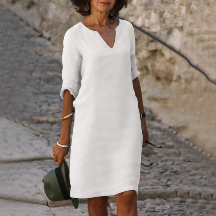Noelle | Timeless Women's Midi V-Neck Dress