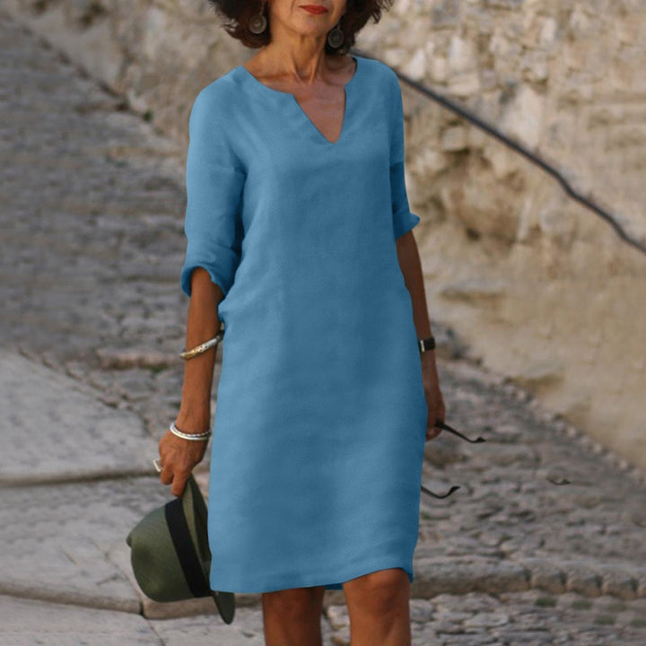 Noelle | Timeless Women's Midi V-Neck Dress