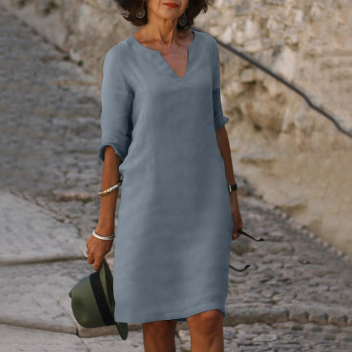 Noelle | Timeless Women's Midi V-Neck Dress