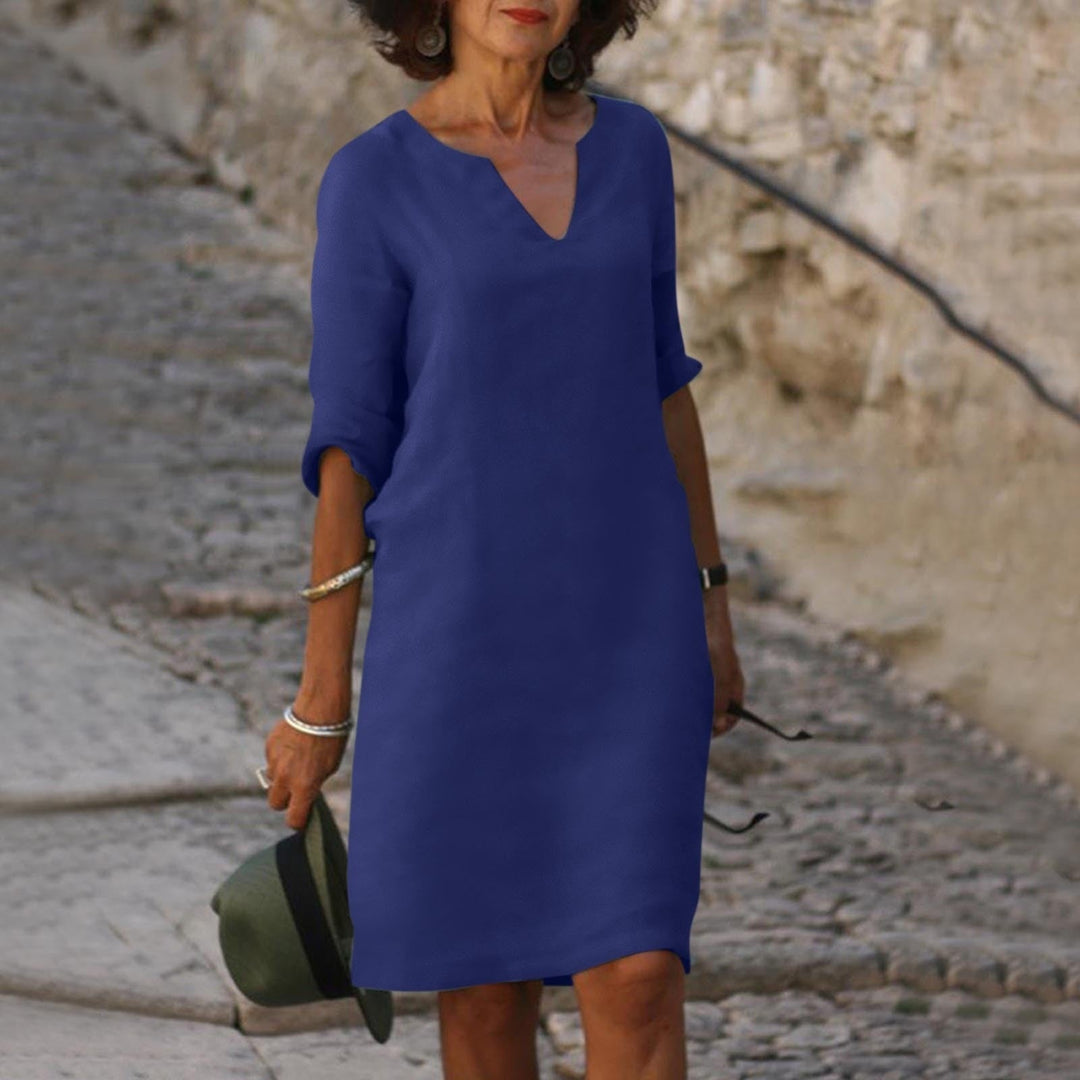 Noelle | Timeless Women's Midi V-Neck Dress