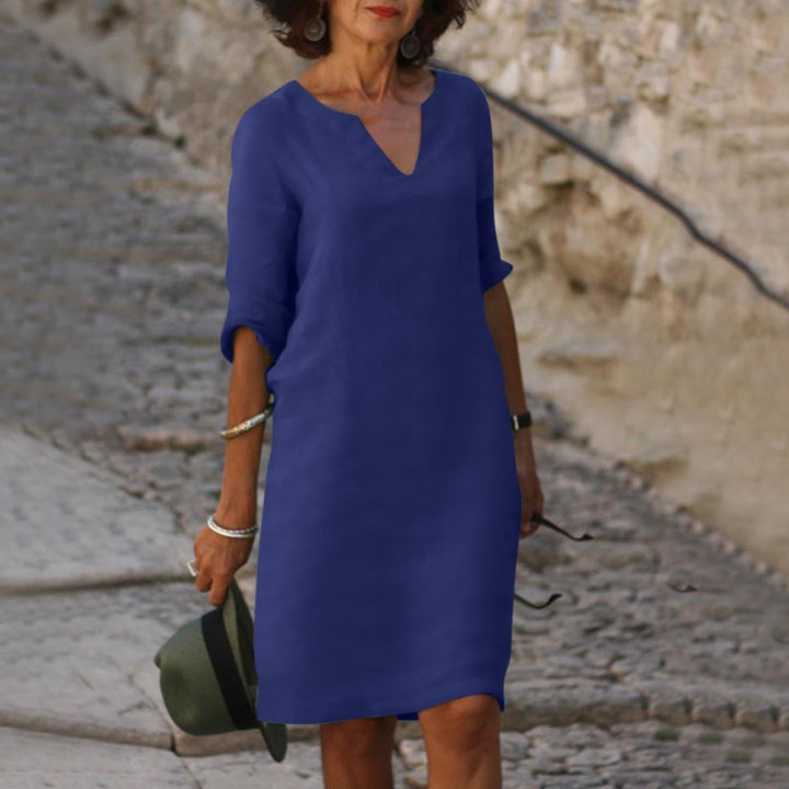 Noelle | Timeless Women's Midi V-Neck Dress