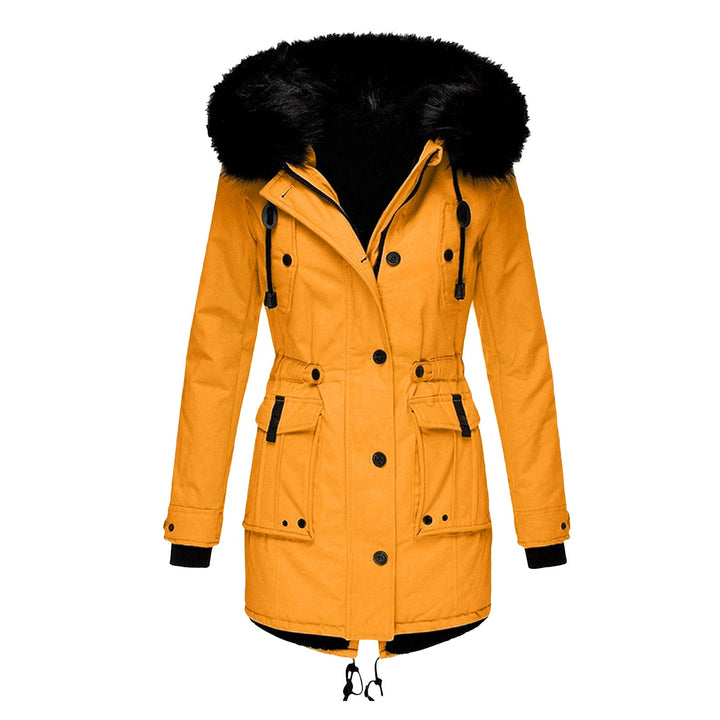 Sigrid | Women's Faux Fur Hood Button Drawstring Longline Parka