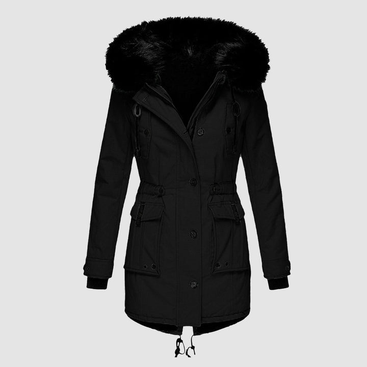 Sigrid | Women's Faux Fur Hood Button Drawstring Longline Parka