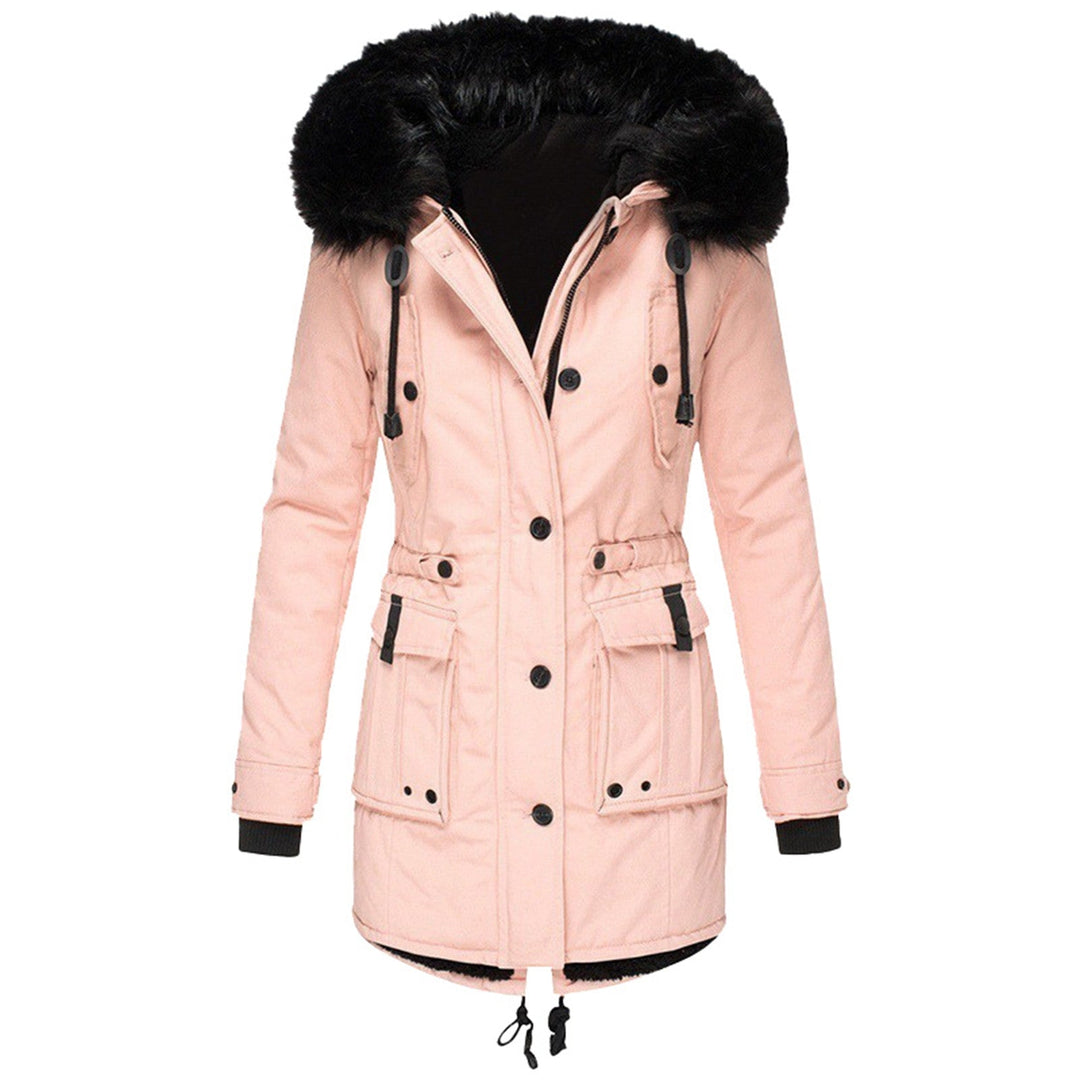 Sigrid | Women's Faux Fur Hood Button Drawstring Longline Parka