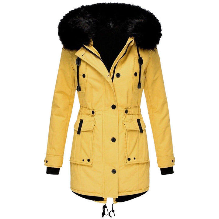 Sigrid | Women's Faux Fur Hood Button Drawstring Longline Parka
