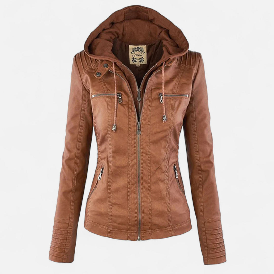 Sloane | Women's Hooded Zip-Up Fitted Jacket