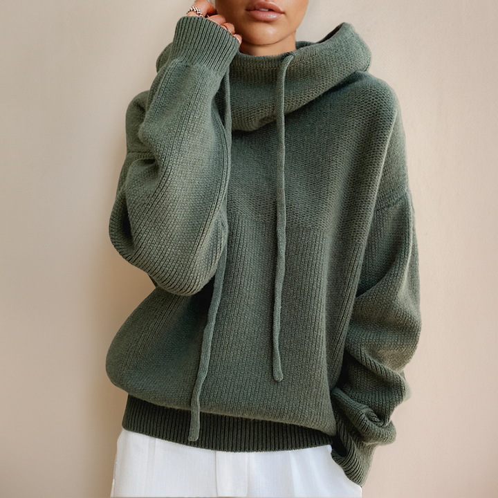 Sofie | Women's Cozy Knit Long Sleeve Hoodie