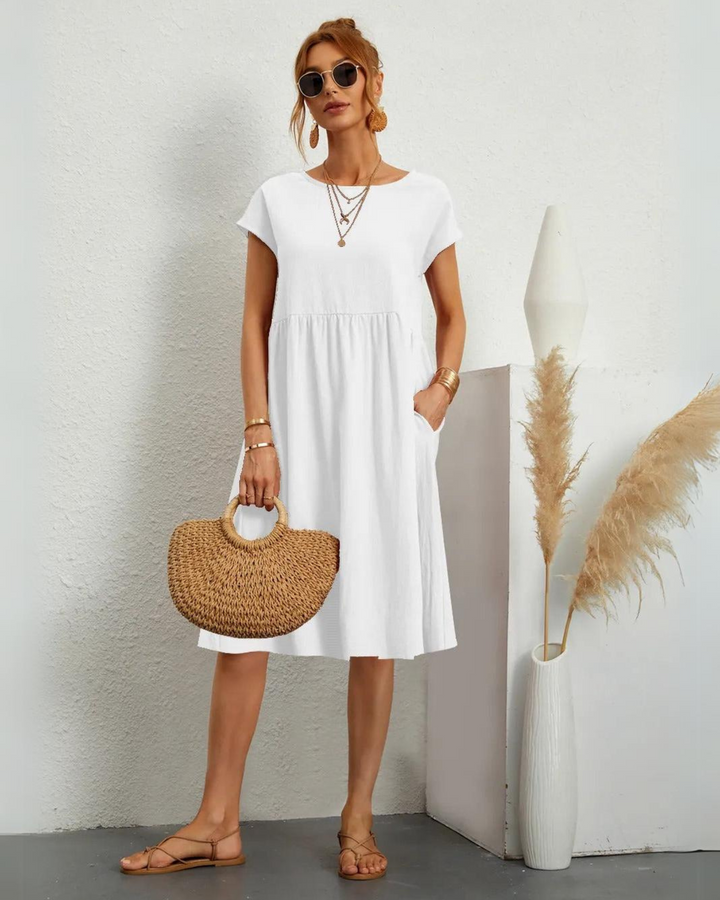 Milla - O-Neck Casual Summer Loose Fit Dress