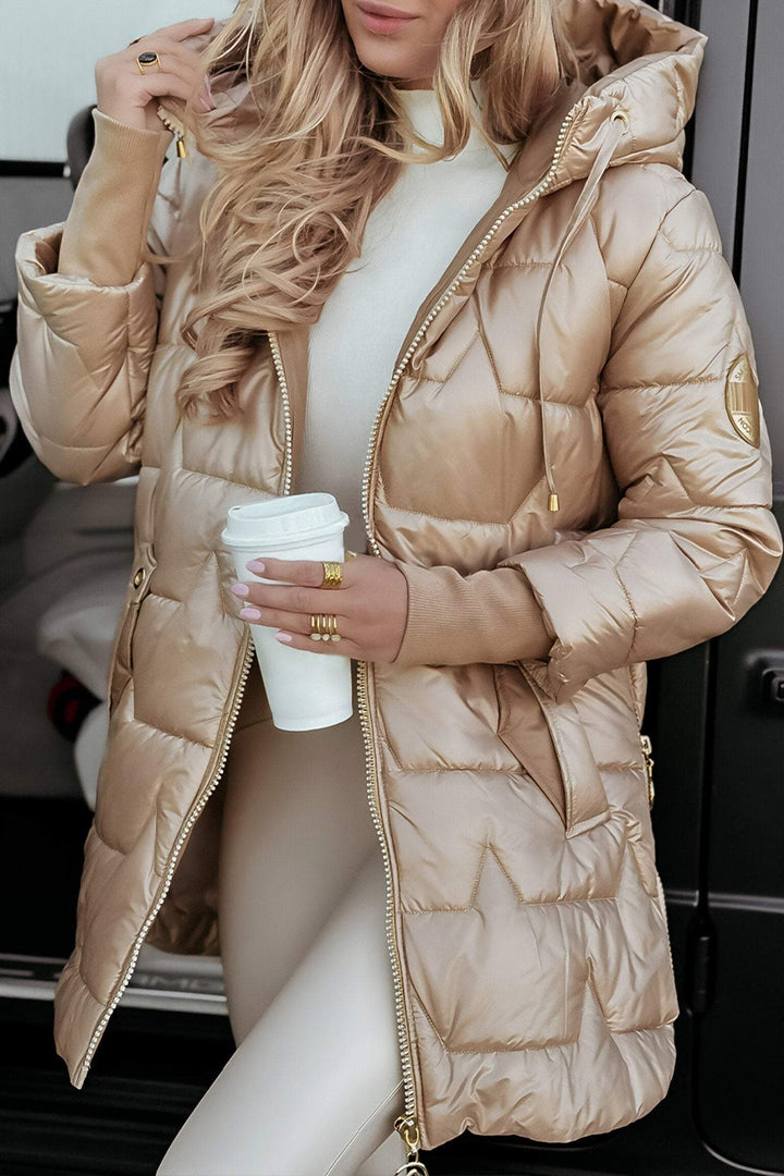 Vera | Women's Oversized Hooded Quilted Mid-Length Puffer Coat