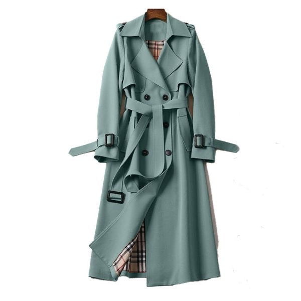 Vivienne | Women's Classic Double-Breasted Belted Long Trenchcoat