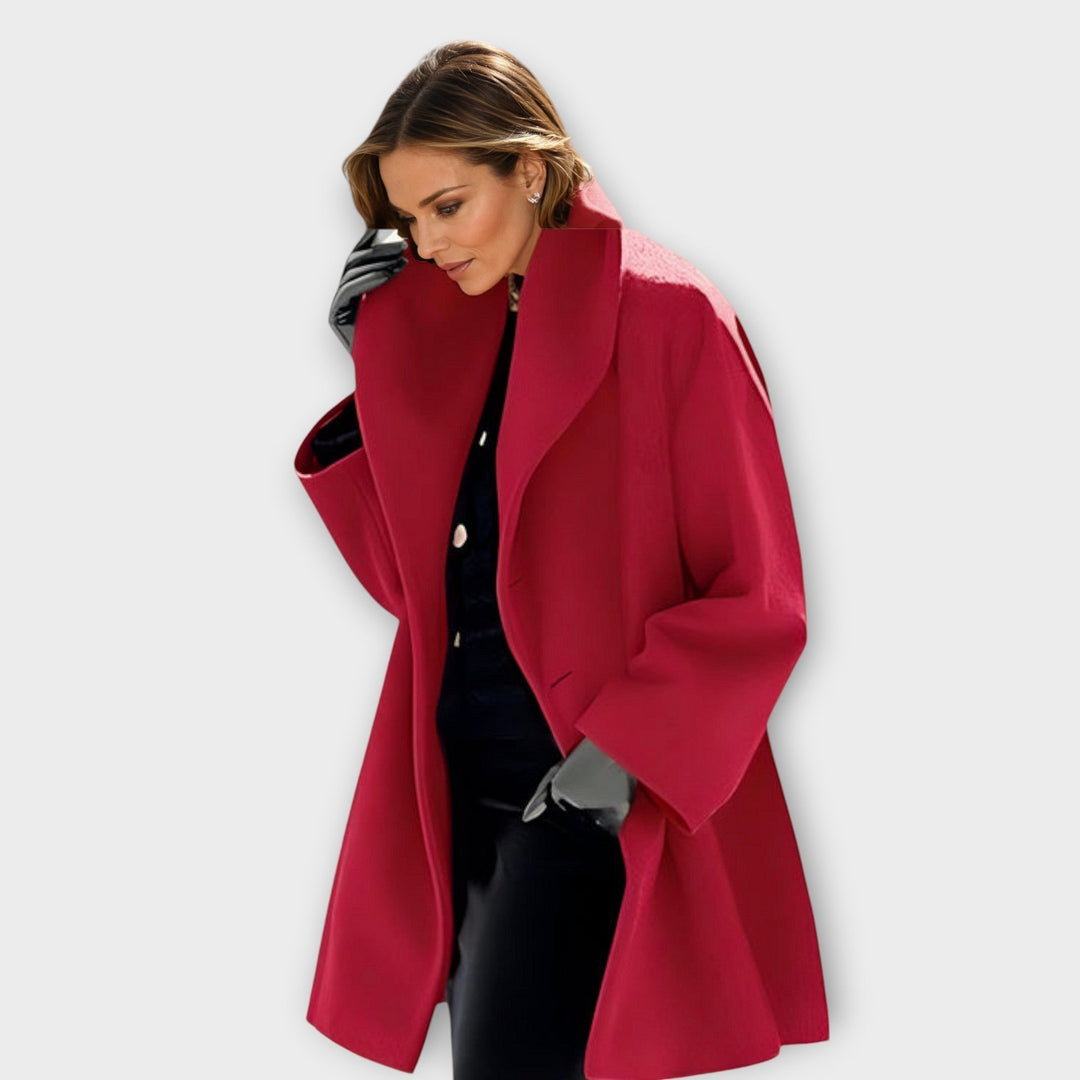 Vivienne | Women's Oversized Wide-Lapel Drop-Shoulder Midi Coat
